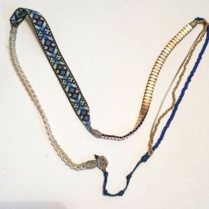 Vista Wrap. Stella & Dot wrap bracelet Mixed metals and fabric OS